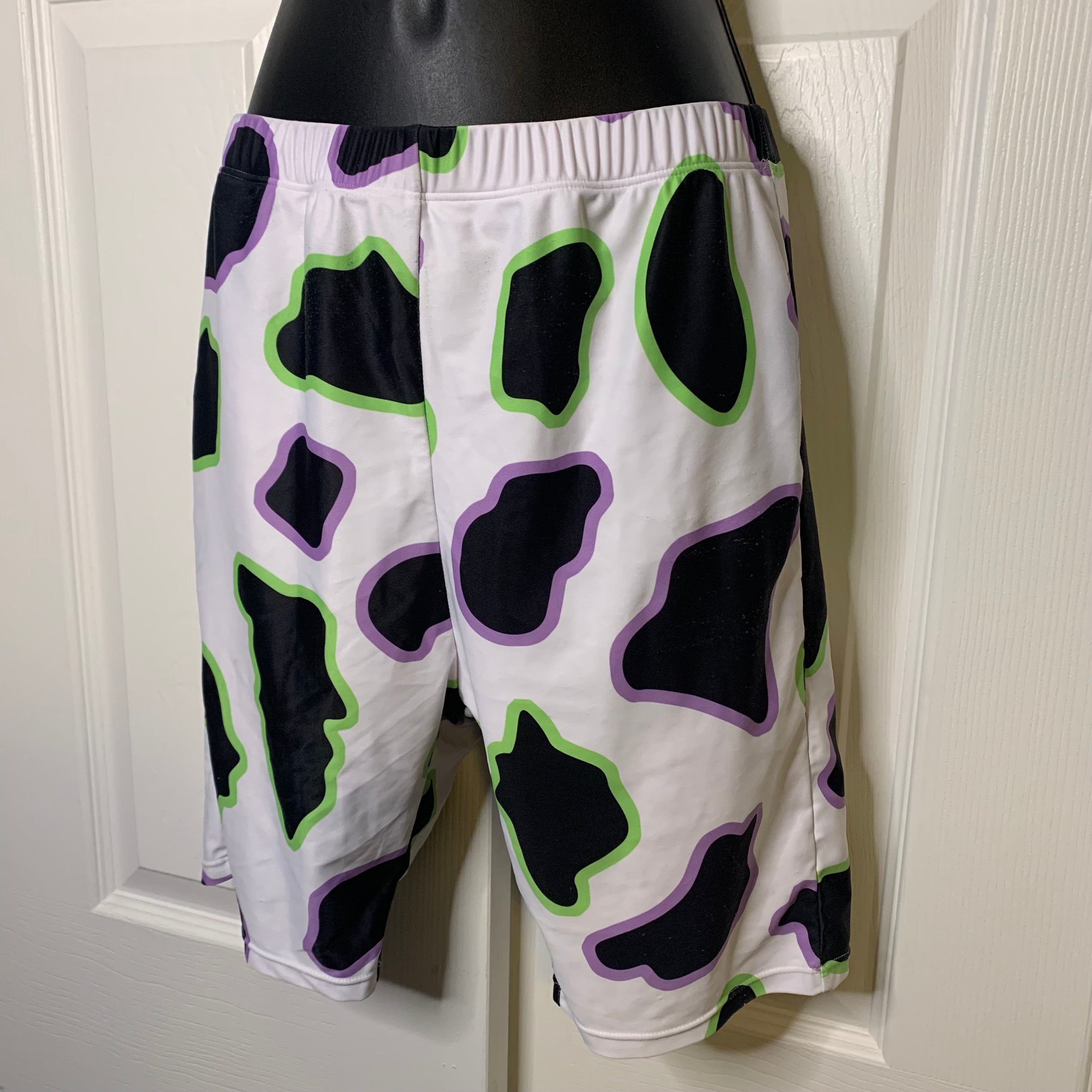 Lavender Wear Smile Cow Bikini Top & Shorts Set (S)